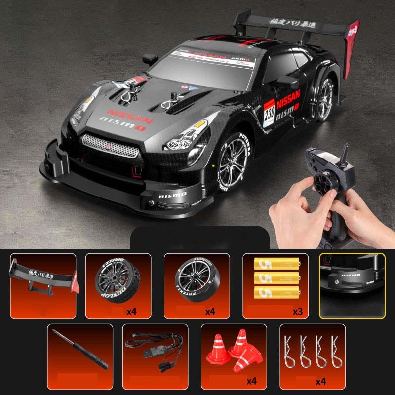 Athena Story GTR [Black Warrior]] / Single Power [15-minute battery life]] 1:16 Professional 4WD Drift Racing